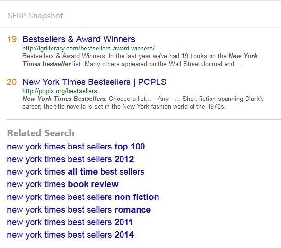 Discover Related Search terms