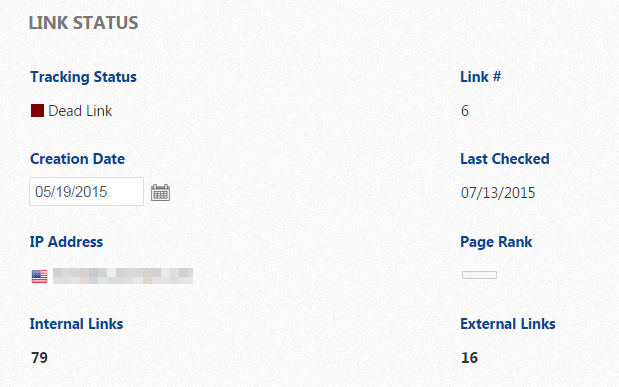 Link Status Dead Link, Host Not Found