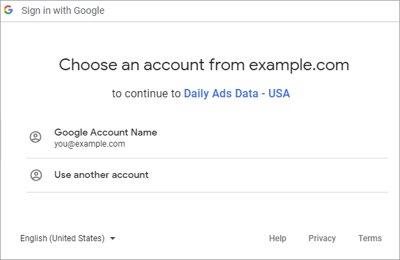 choose account