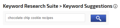 Enter and Search for Keyword Suggestions