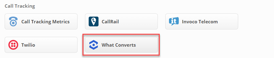 Add authorized WhatConverts connection