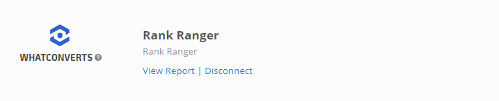 Connect WhatConverts to rank tracking campaign