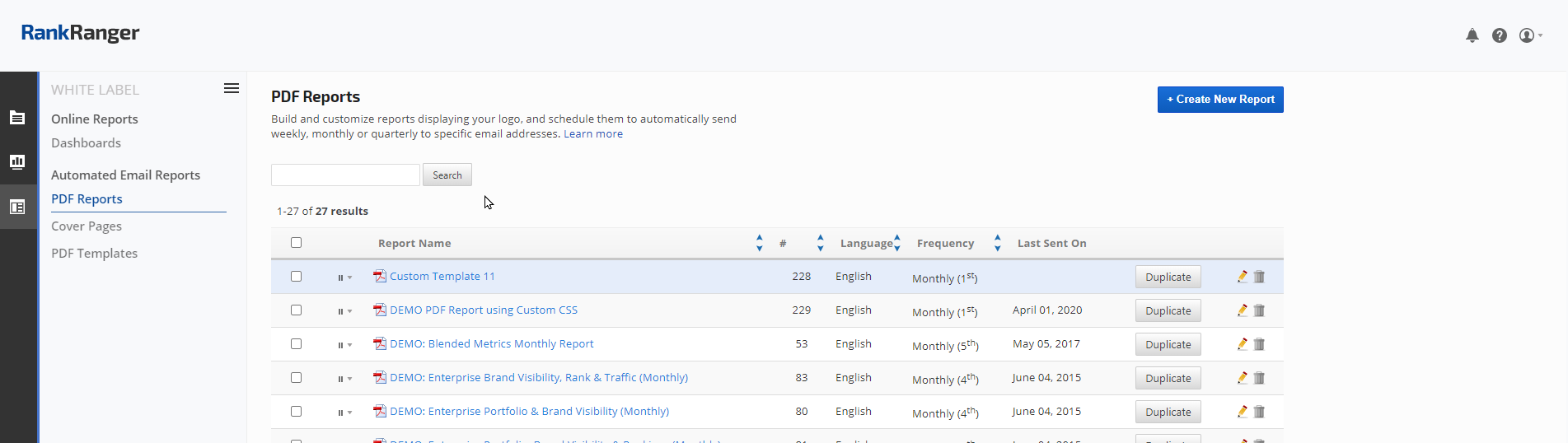 White Label Email PDF Reports