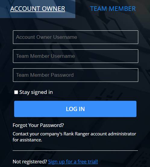 Team member login