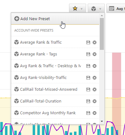Presets Toolbar