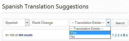 Search for a translated word